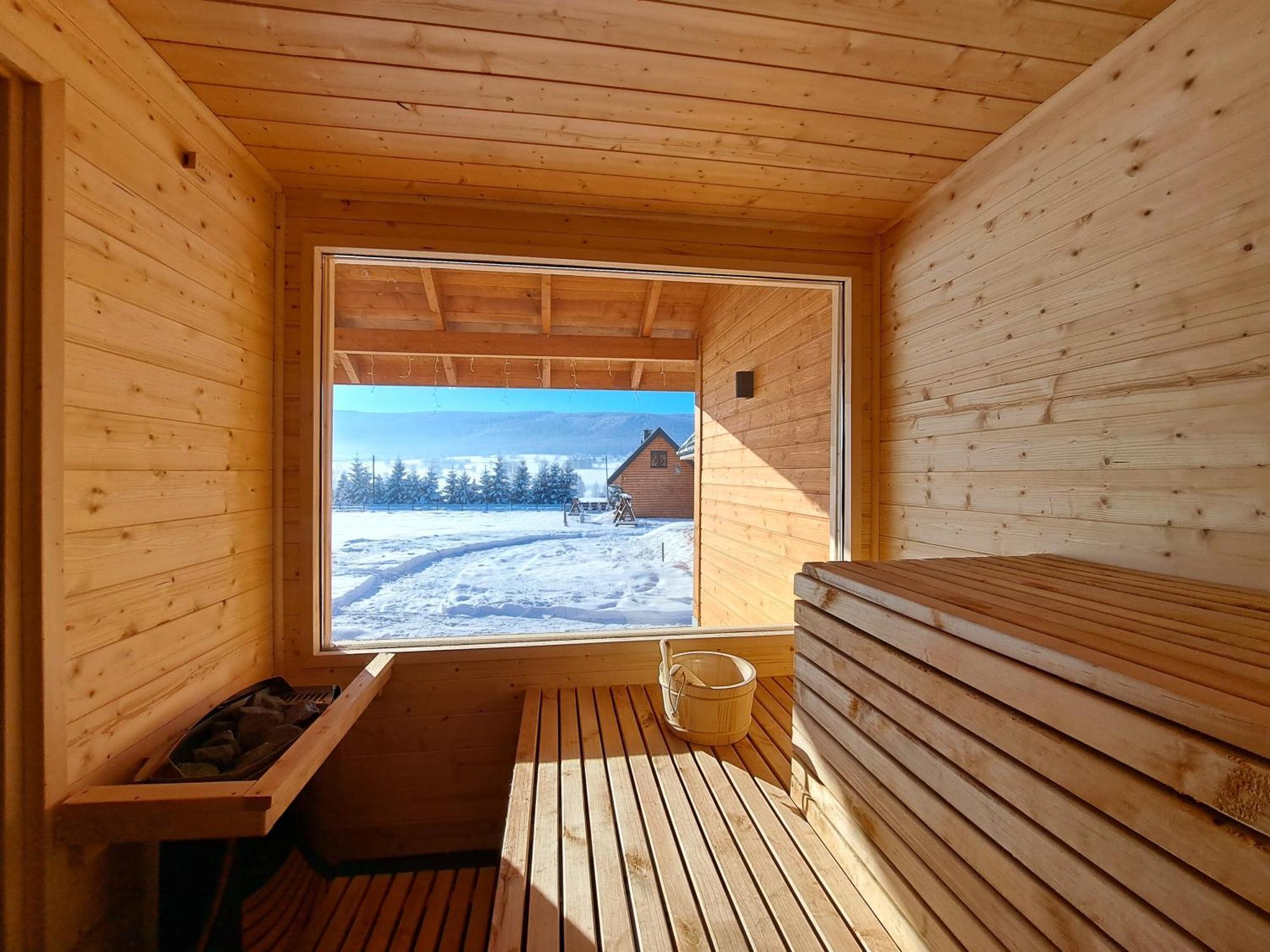 Osada Orlica Klimatyczne Domki Z Widokiem Na Gory I Termalnym Spa Sauna Jacuzzi 4 Km Od Zieleniec Ski Arena Lasowka Zewnętrze zdjęcie