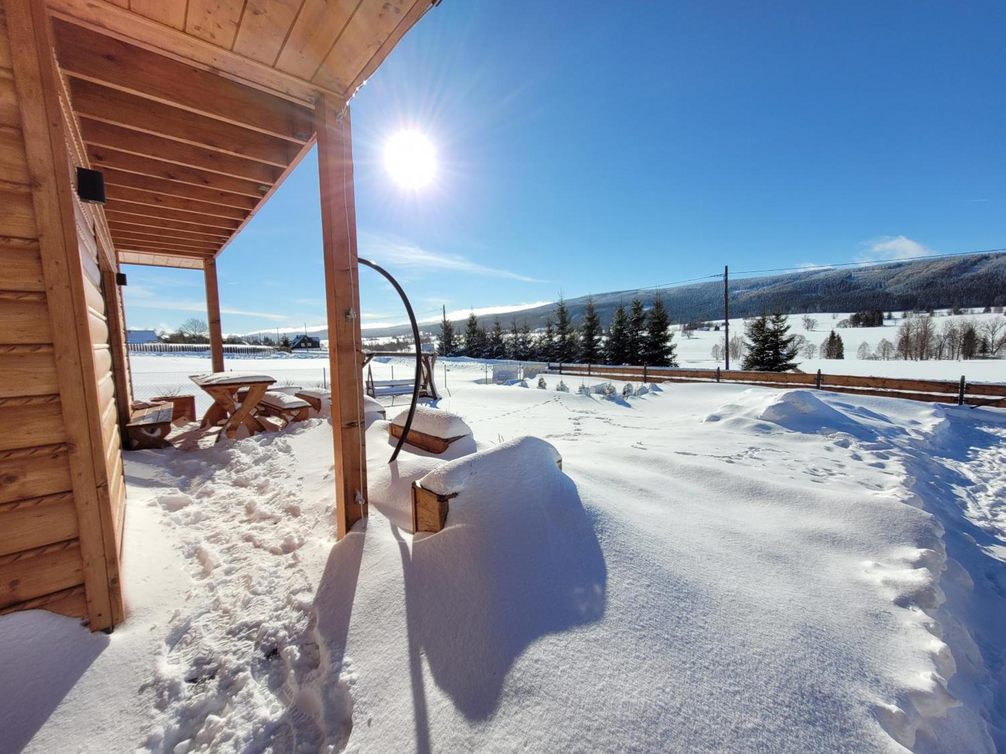 Osada Orlica Klimatyczne Domki Z Widokiem Na Gory I Termalnym Spa Sauna Jacuzzi 4 Km Od Zieleniec Ski Arena Lasowka Zewnętrze zdjęcie